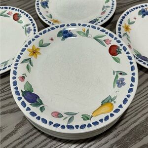 Vintage Pfaltzgraff Summer Garden 10.5in Dinner Plates- Set of 10